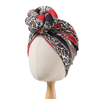 New African Turban for Women Large Flower Stretch Turban Headwrap Beanie Hat Ladies Turbante Mujer Bandanas Chemo Cap Head Cover