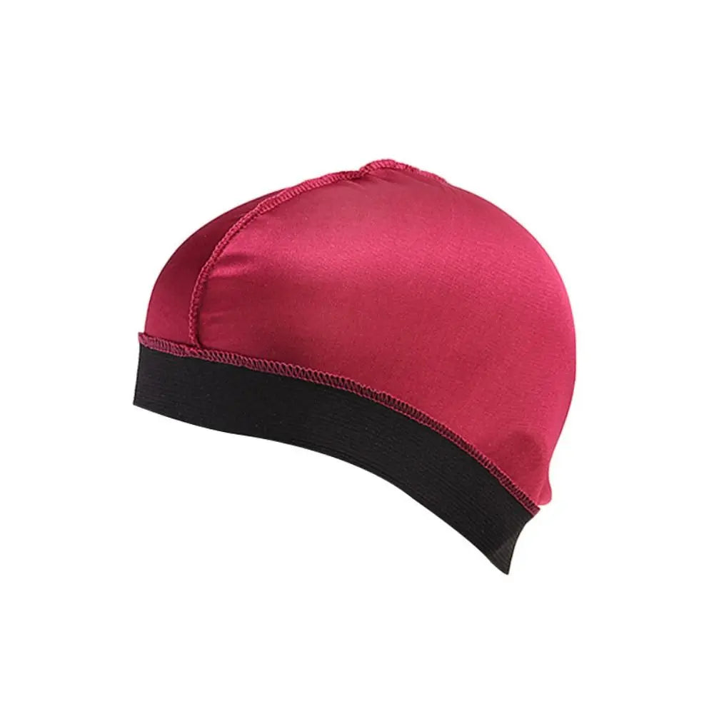 Men Pure Color Caps Durag Hats Bonnet Elastic Breathable Wave Caps Polyester Multicolor Durag Cap Men Outdoor Wave Caps