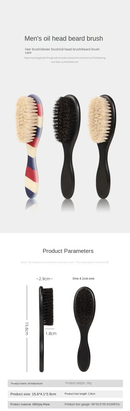 Men's Professional Barber Shaving Beard Brush Removal Neck Dusting Horse Hairbrush Face Mustache Salon Cleaning Styling Tools