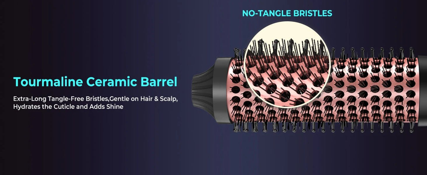 Replaceable Thermal Brush 1.5 Inch Ionic Heated Round Brush Creates Blowout Look Thermal Round Brush Curling Iron