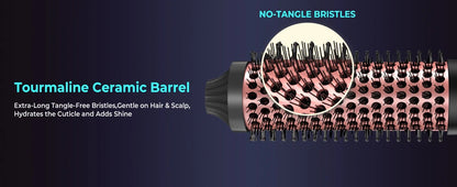 Replaceable Thermal Brush 1.5 Inch Ionic Heated Round Brush Creates Blowout Look Thermal Round Brush Curling Iron