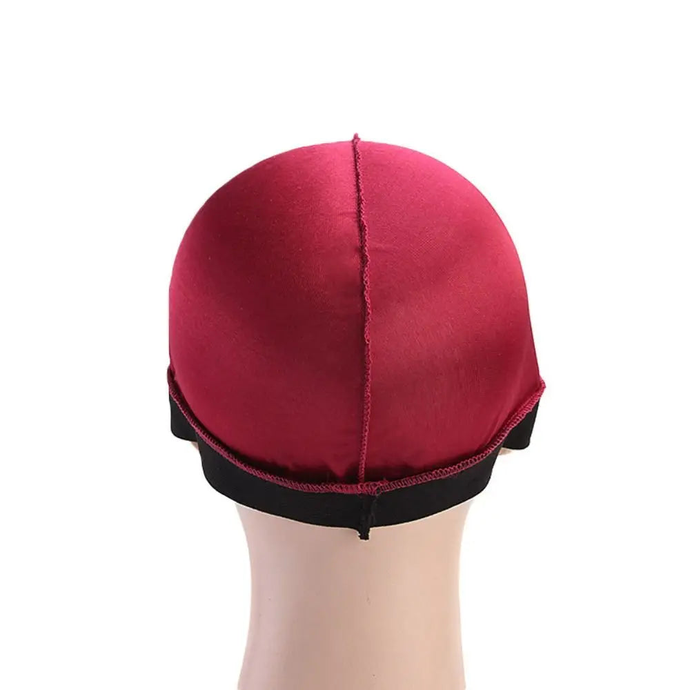 Men Pure Color Caps Durag Hats Bonnet Elastic Breathable Wave Caps Polyester Multicolor Durag Cap Men Outdoor Wave Caps