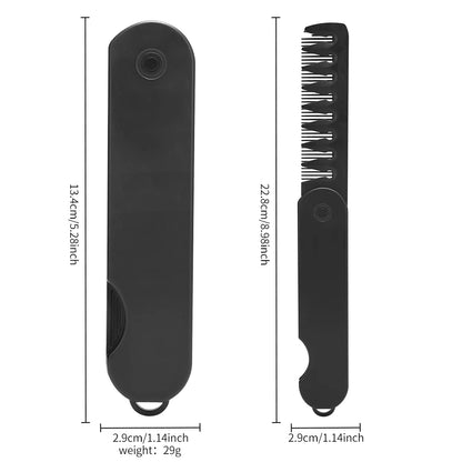 Multifuncional Portable Plastic Folding Pocket Combs Barber Men Oil Head Beard Combs Hair Styling Wide Tooth Combs