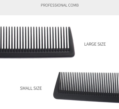 Black Professional Hair Brush Hard Carbon Cutting Comb Heat Resistant Salon Hair Brushes Barber Pin Tail Antistatic Combs Men