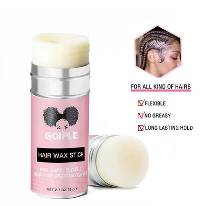 GOIPLE Broken Hair Finishing Cream Clay Styling Accessories Non Greasy Edge Control Custom Logo Natural Smooth Wax Stick For Wig