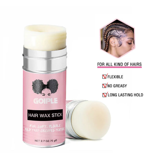 GOIPLE Broken Hair Finishing Cream Clay Styling Accessories Non Greasy Edge Control Custom Logo Natural Smooth Wax Stick For Wig