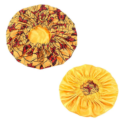 Extra Large Satin Lined Bonnet Women Big Size Beauty Print Satin Silk Bonnet Sleep Night Cap Head Cover Bonnet Hat Wholesale