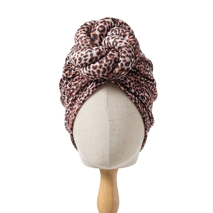 New African Turban for Women Large Flower Stretch Turban Headwrap Beanie Hat Ladies Turbante Mujer Bandanas Chemo Cap Head Cover