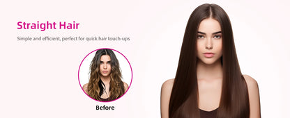 Cordless Hair Straightener Brush 450°F Adjustable Temp 30s Fast Heating 10000mAh Travel Wireless Straightening Comb Adult Kids