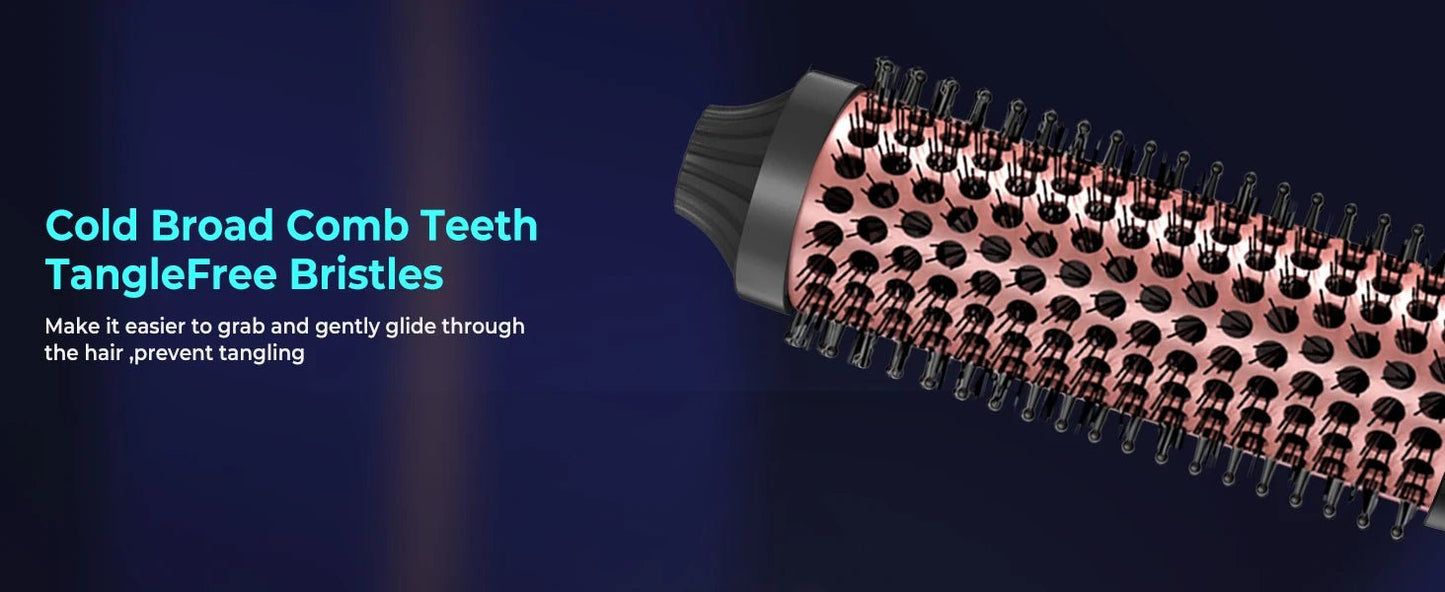 Replaceable Thermal Brush 1.5 Inch Ionic Heated Round Brush Creates Blowout Look Thermal Round Brush Curling Iron