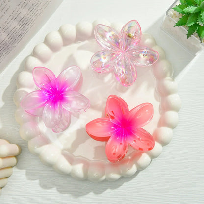 18Pcs Egg Flower Hair Clips Gradient Candy Color Flowers Suitable for Daily Use Backcombed Ponytail Shark Clip Hair Accessories