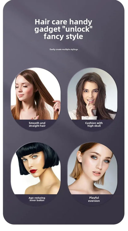 LCD Straight Hair Comb Portable Travel Hair Straightener Anti-Scald Heated Styling Brush USB Charging Cordless Hair Straightener