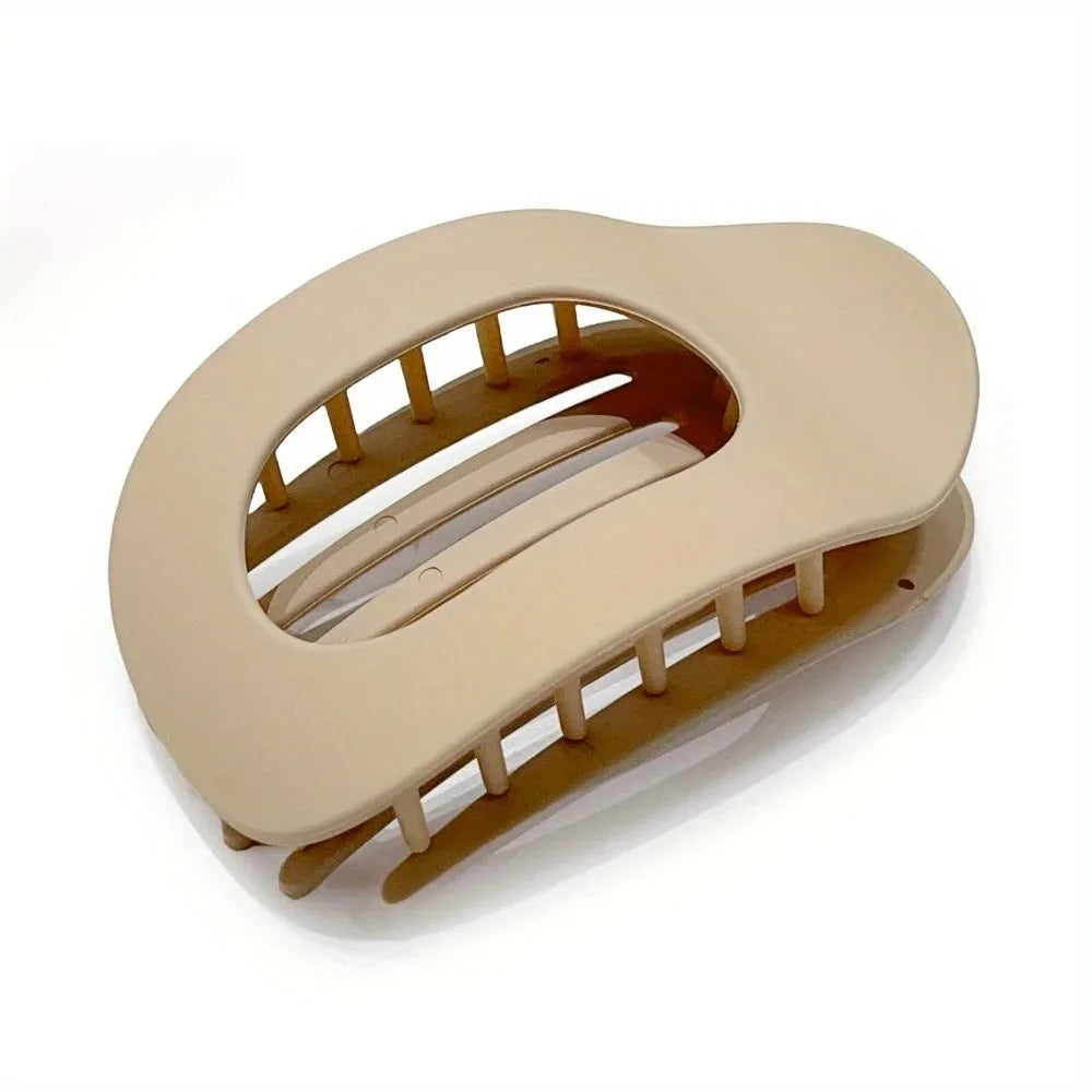 PC Hair Claw Clip for Women New Design Leopard Matte Curved Flat Styling Barrettes Acrylic Lying Down Hair Accessories