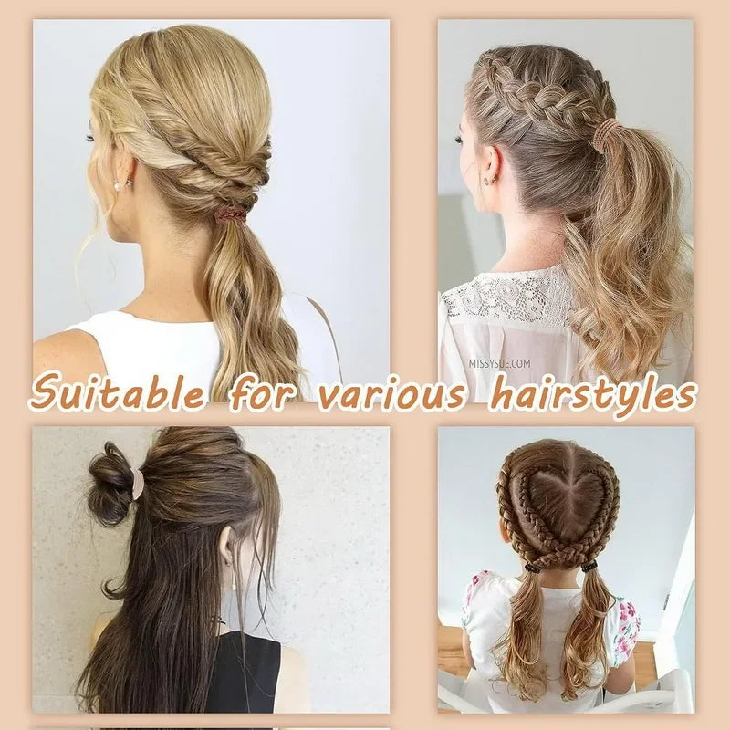 20 pcs Boho bracelet hair ties for women elastic hair rubber bands girls black Bracelet  hair rope Ponytail Holder hairbands
