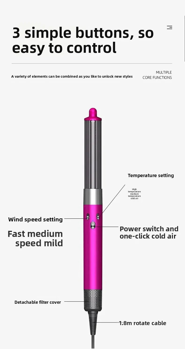 EU 7 in1 Multi Hair Styler Curling Iron Professional Hair Straightener Curling Barrel Brush Hair Salon HairStylerTool hotcomb