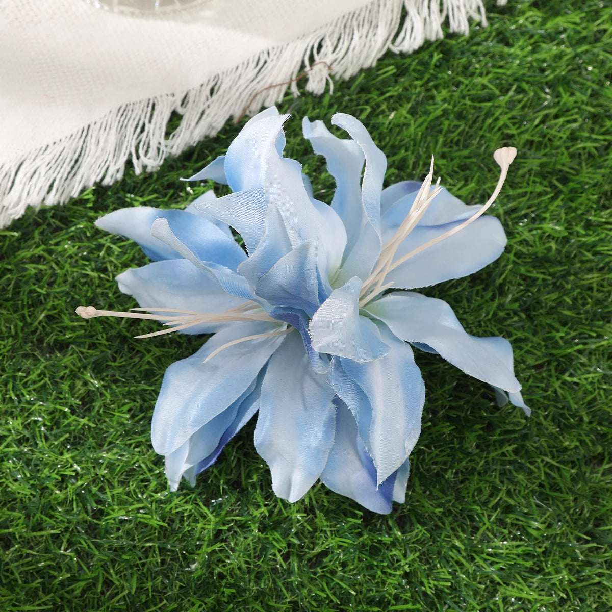 AWAYTR Artificial Pink Flowers Hairpin Party Flower Girls Barrette Bohemian Side Bangs Clip Small Hair Clips Hair Accessories