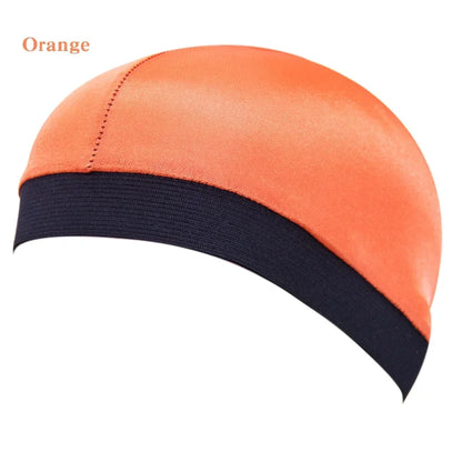 Satin Elastic Breathable Turban Hat Hair Headwear Bonnets Hats for Fedoras Beanie for Adult Dome Wave Cap