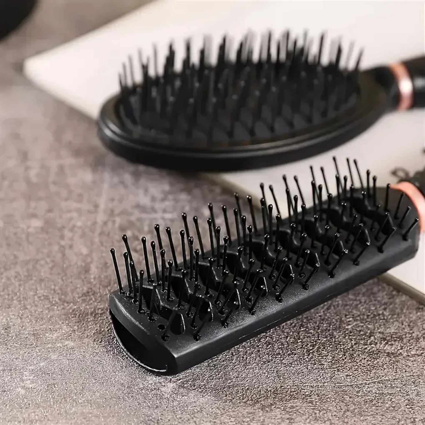5-Pack Comb Brush Set Professional Massage Comb Cosmetic Hair Styling Tool Set With Mirror Hair Brush Holder