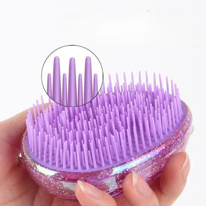 Mini Detangling Hair Brush Egg Round Shape Scalp Massage Hairbrush Tangled Hair Comb Salon Hairdress Hair Styling Comb Travel