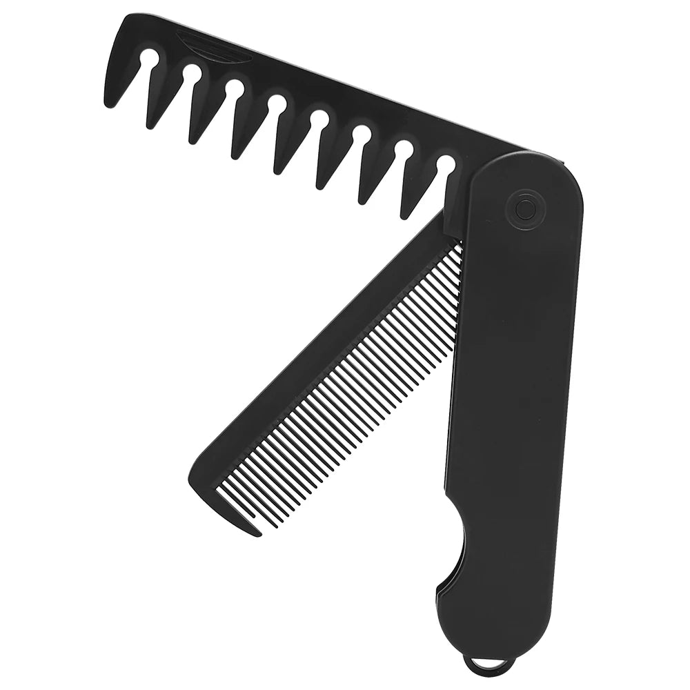 Multifuncional Portable Plastic Folding Pocket Combs Barber Men Oil Head Beard Combs Hair Styling Wide Tooth Combs
