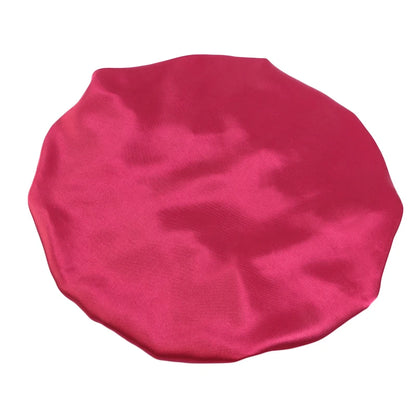 Women Extra Large Silky Satin Hair Bonnet Thick Hair Sleep Cap Elastic Band Beanie African Headwrap Flower Turban Chemo Caps