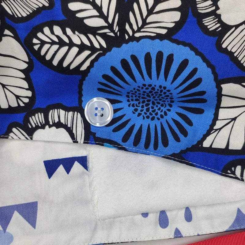Printed Surgical Cap Scrub Cotton With Button Doctor Wrap Long Hair Adjustable Lace-up Women Beauty Care Hospital Accessories
