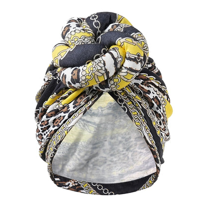 New African Turban for Women Large Flower Stretch Turban Headwrap Beanie Hat Ladies Turbante Mujer Bandanas Chemo Cap Head Cover