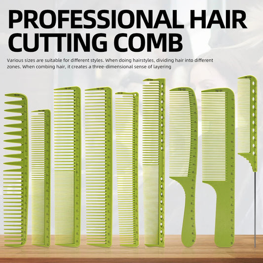 1/9PCS Hairdressing Clipper Comb Anti Static Flat Top Comb for Hair Cutting Professional Salon Beauty Tools Practical Comb