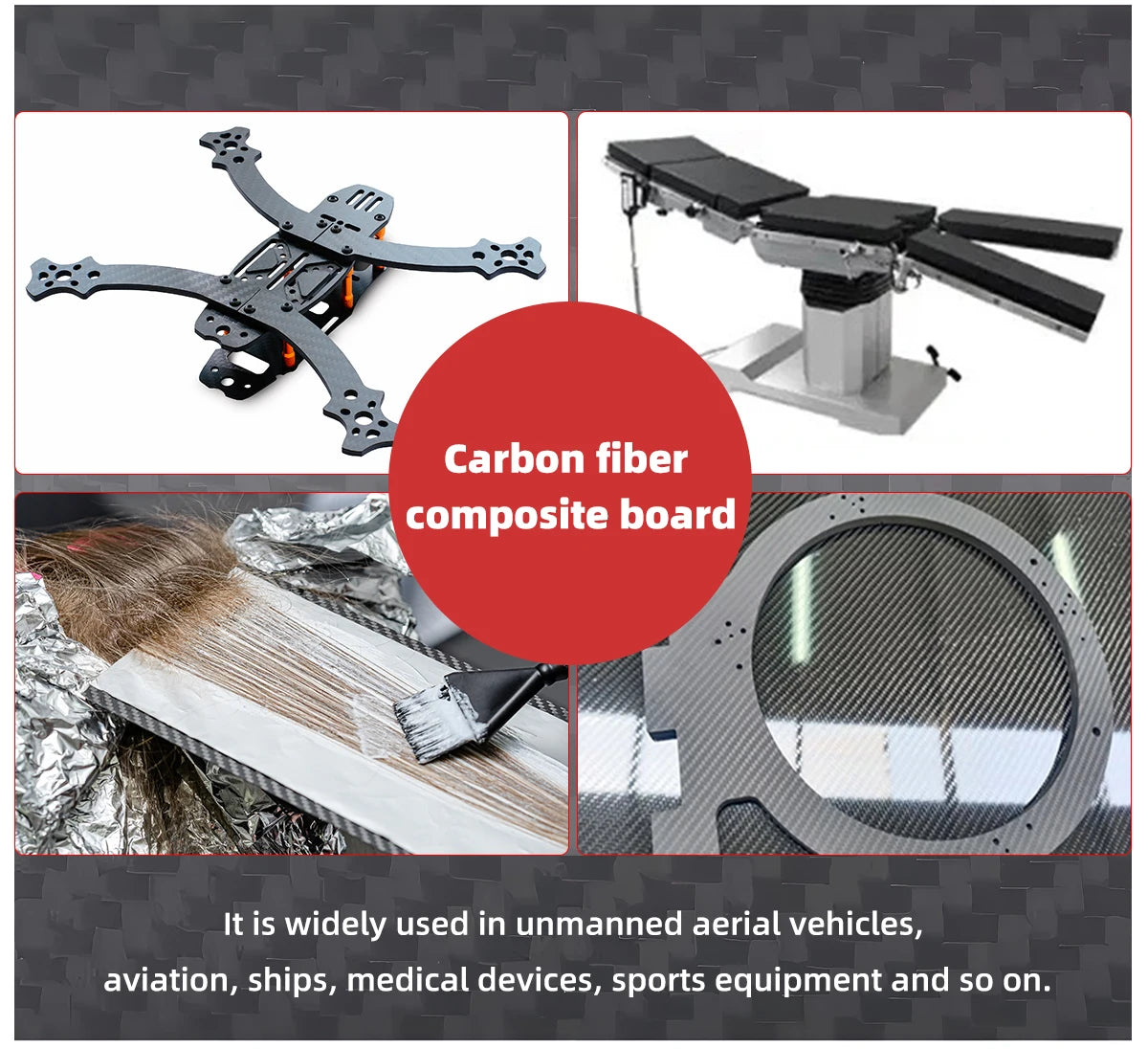 Professional Carbon Fiber Balayage Board for Barber Hairdresser Design Styling Tools Accessories and Hair Coloring Dyeing Board