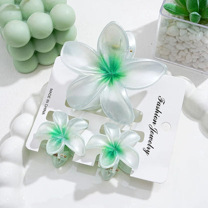 18Pcs Egg Flower Hair Clips Gradient Candy Color Flowers Suitable for Daily Use Backcombed Ponytail Shark Clip Hair Accessories