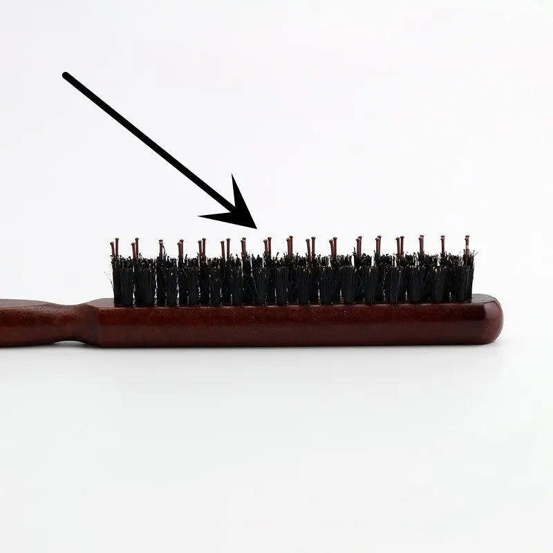 Professional Salon Teasing Back Hair Brushes Boar Bristle Wood Slim Line Comb Hairbrush Extension Hairdressing Styling Tools DIY