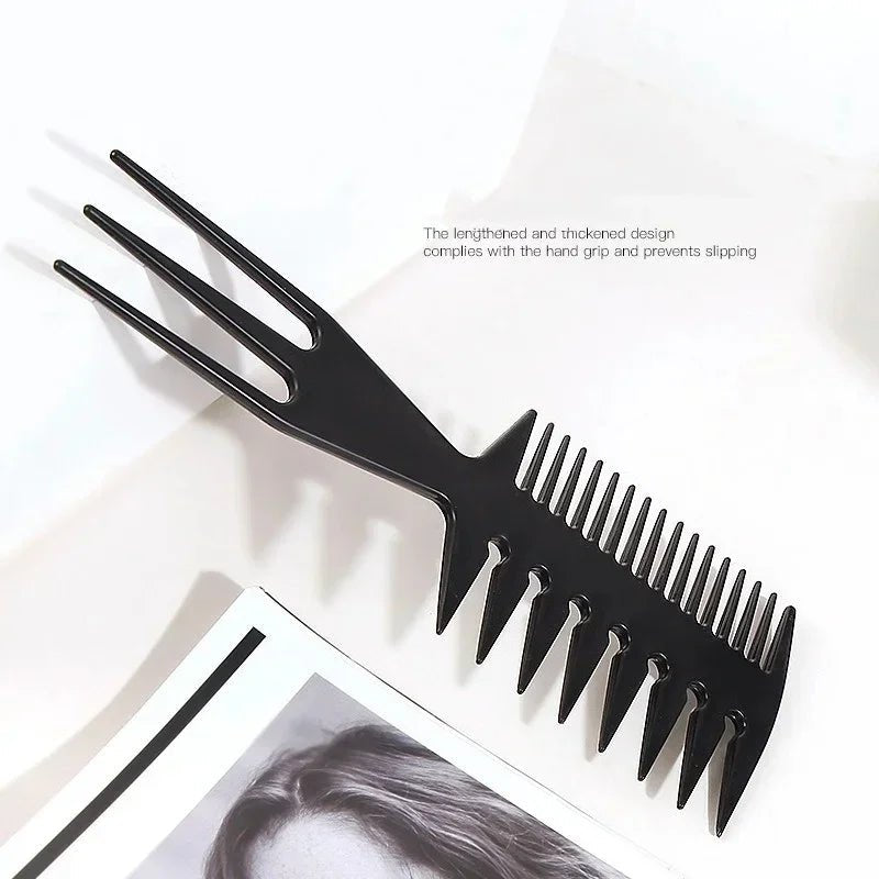 Double Side Professional Tooth Combs Fish Bone Shape Hair Brush Barber Hair Dyeing Cutting Coloring Brush Man Hairstyling Tool