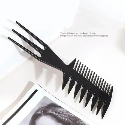 Double Side Professional Tooth Combs Fish Bone Shape Hair Brush Barber Hair Dyeing Cutting Coloring Brush Man Hairstyling Tool