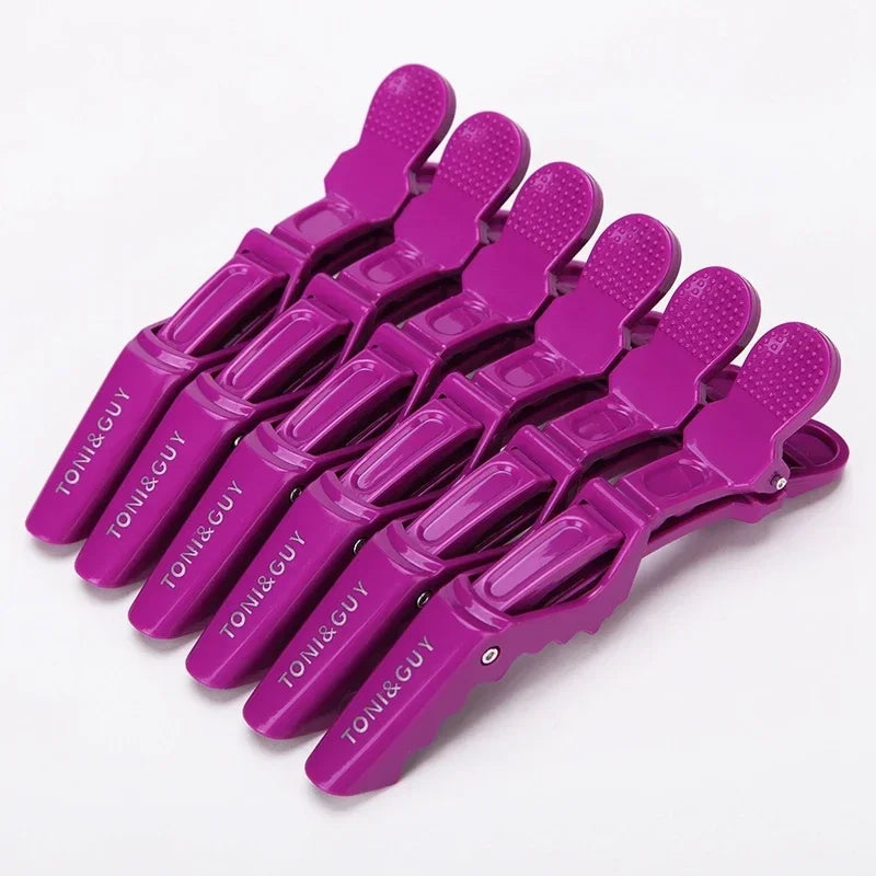 6pcs/lot Plastic Hairpin Hair Clips Hairdressing Clamps Claw Section Alligator Clips Barber For Salon Styling Hair Accessories