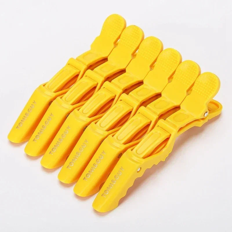 6pcs/lot Plastic Hairpin Hair Clips Hairdressing Clamps Claw Section Alligator Clips Barber For Salon Styling Hair Accessories