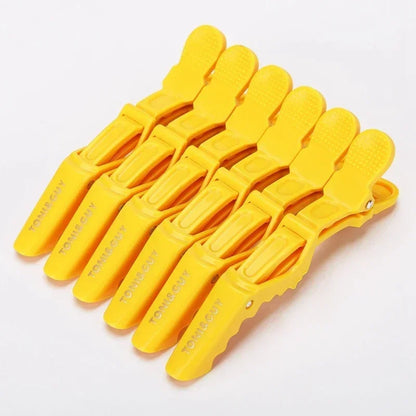 6pcs/lot Plastic Hairpin Hair Clips Hairdressing Clamps Claw Section Alligator Clips Barber For Salon Styling Hair Accessories