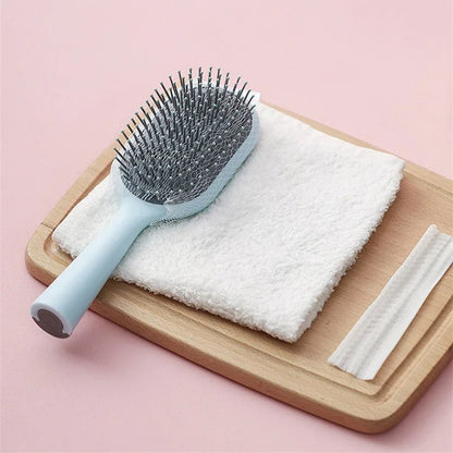 50Pcs Air Cushion Comb Cleaning Net Cover Hair Brush Comb Airbag Pet Combs Net Paper Brush Cleaning Pad Comb Protection Net
