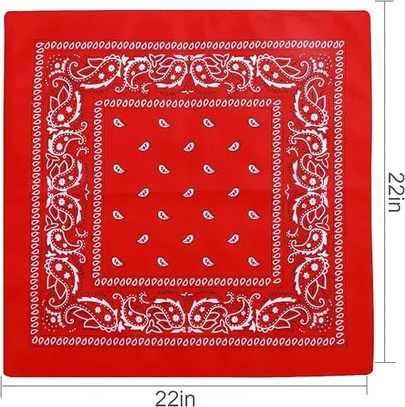 Bohemian Print Bandana Paisley Pattern Headbands Hiphop  kerchief Outdoor Unisex Headband Wrist Wraps Face Mask Handkerchief