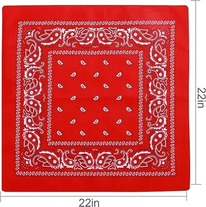Bohemian Print Bandana Paisley Pattern Headbands Hiphop  kerchief Outdoor Unisex Headband Wrist Wraps Face Mask Handkerchief