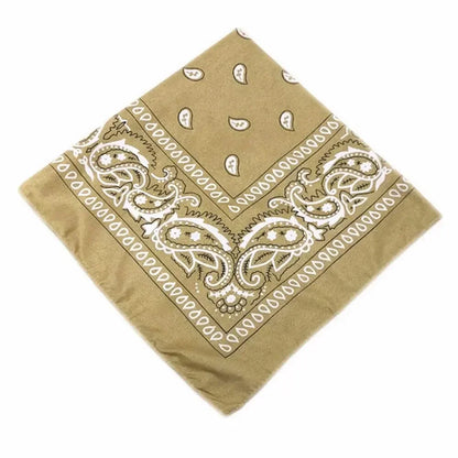 Bohemian Print Bandana Paisley Pattern Headbands Hiphop  kerchief Outdoor Unisex Headband Wrist Wraps Face Mask Handkerchief
