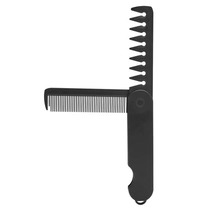 Multifuncional Portable Plastic Folding Pocket Combs Barber Men Oil Head Beard Combs Hair Styling Wide Tooth Combs