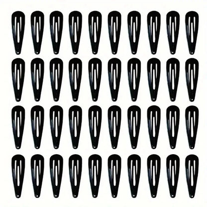 10/50Pcs Snap Hair Clips Candy Color Glossy 5cm/2in No Slip Metal Hair Pins Clips Barrettes Accessories for Baby Girls Hairpins