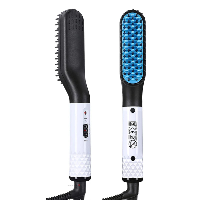 Unisex Hair Straightener Brush Hot Comb Wireless Beard Straightener for Men Beard Comb Hair Curler Styling Tool Straightening