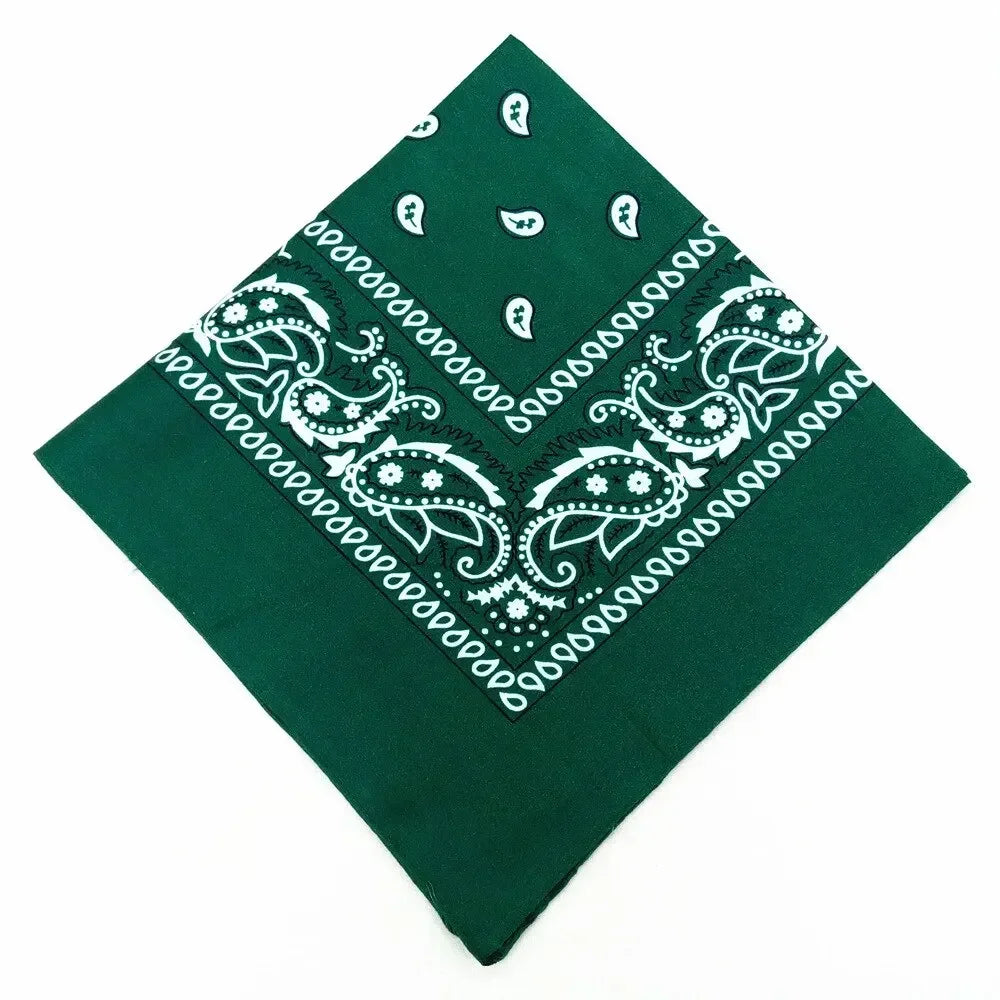 Bohemian Print Bandana Paisley Pattern Headbands Hiphop  kerchief Outdoor Unisex Headband Wrist Wraps Face Mask Handkerchief