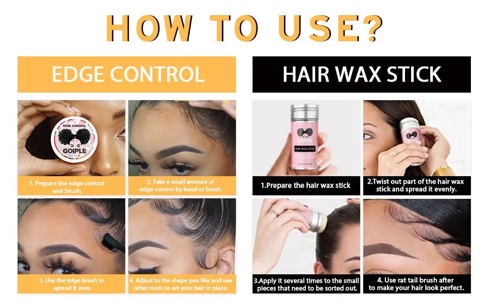 GOIPLE Electrical Heat Hair Straightener Hot Pressing Brush Styling Tool for Lace Front Wig Glue Hair Wax Stick Melting Spray
