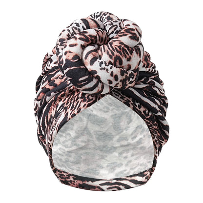 New African Turban for Women Large Flower Stretch Turban Headwrap Beanie Hat Ladies Turbante Mujer Bandanas Chemo Cap Head Cover