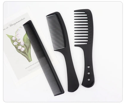 Black Professional Hair Brush Hard Carbon Cutting Comb Heat Resistant Salon Hair Brushes Barber Pin Tail Antistatic Combs Men