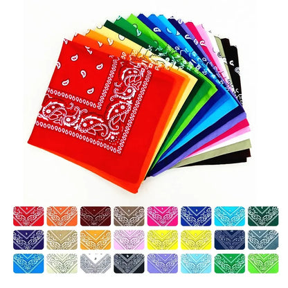 Bohemian Print Bandana Paisley Pattern Headbands Hiphop  kerchief Outdoor Unisex Headband Wrist Wraps Face Mask Handkerchief
