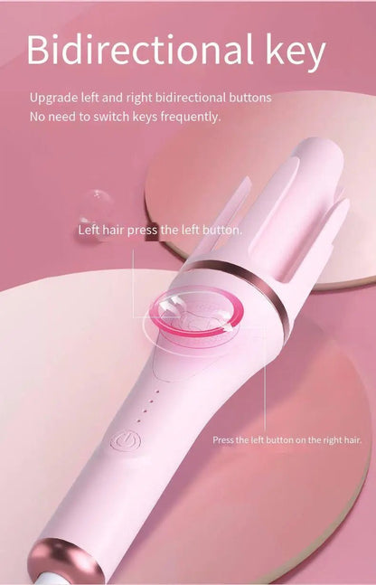 Fully Automatic Curling Iron Anti-Tangle Hair Curler with Negative Ions Latest Curling Wand Hair Curler for long-lasting styling