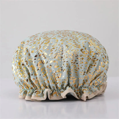 1pc Waterproof Shower Cap Satin Beanie Hair Bonnet Bath Accessories Shampoo Women Shower Caps Bathroom Dust-proof Set